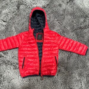 Reserved Bright Red Kids Puffer Jacket